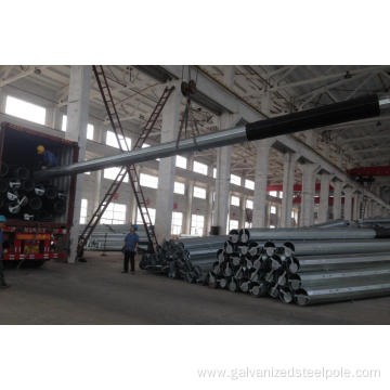 Bitumen Painting and Galvanized Polygonal Steel Pole